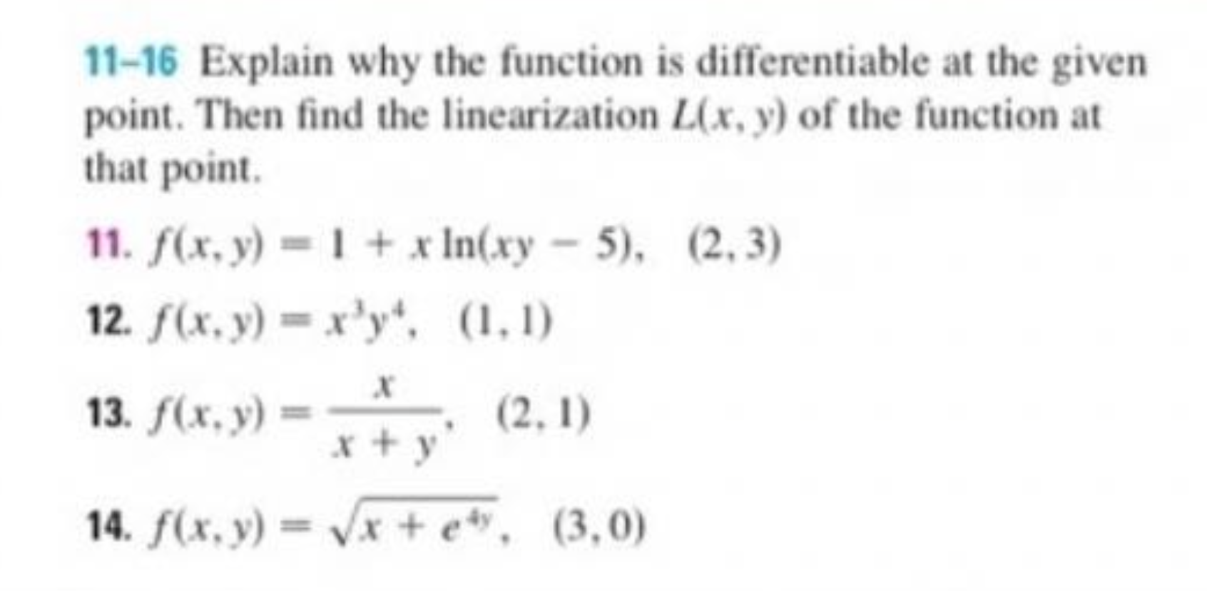answer 11-16 Explain why the function is