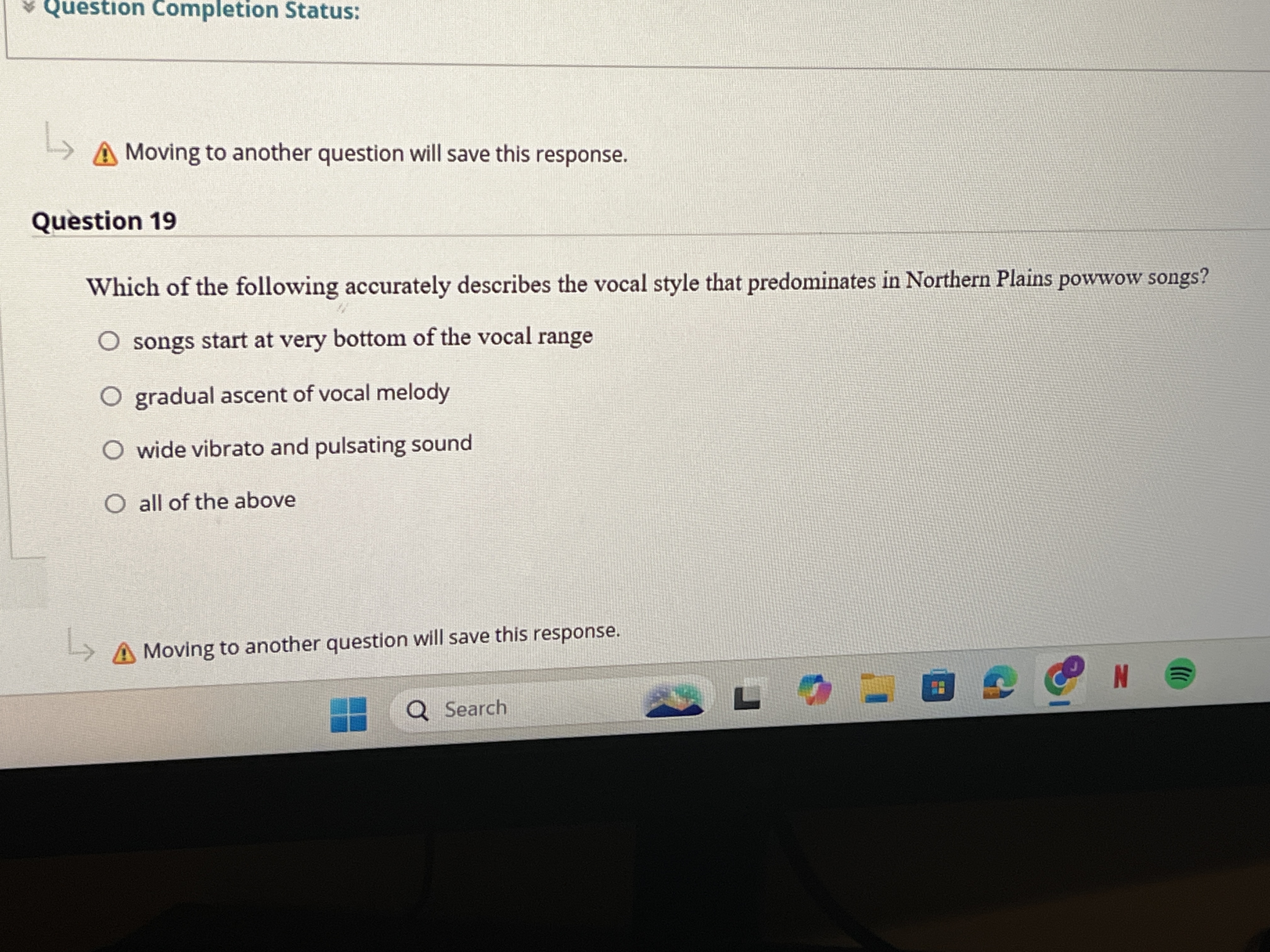 Answer Question Completion Status: A\\ Moving to