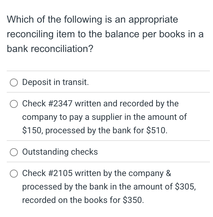 Which of the following is an appropriate