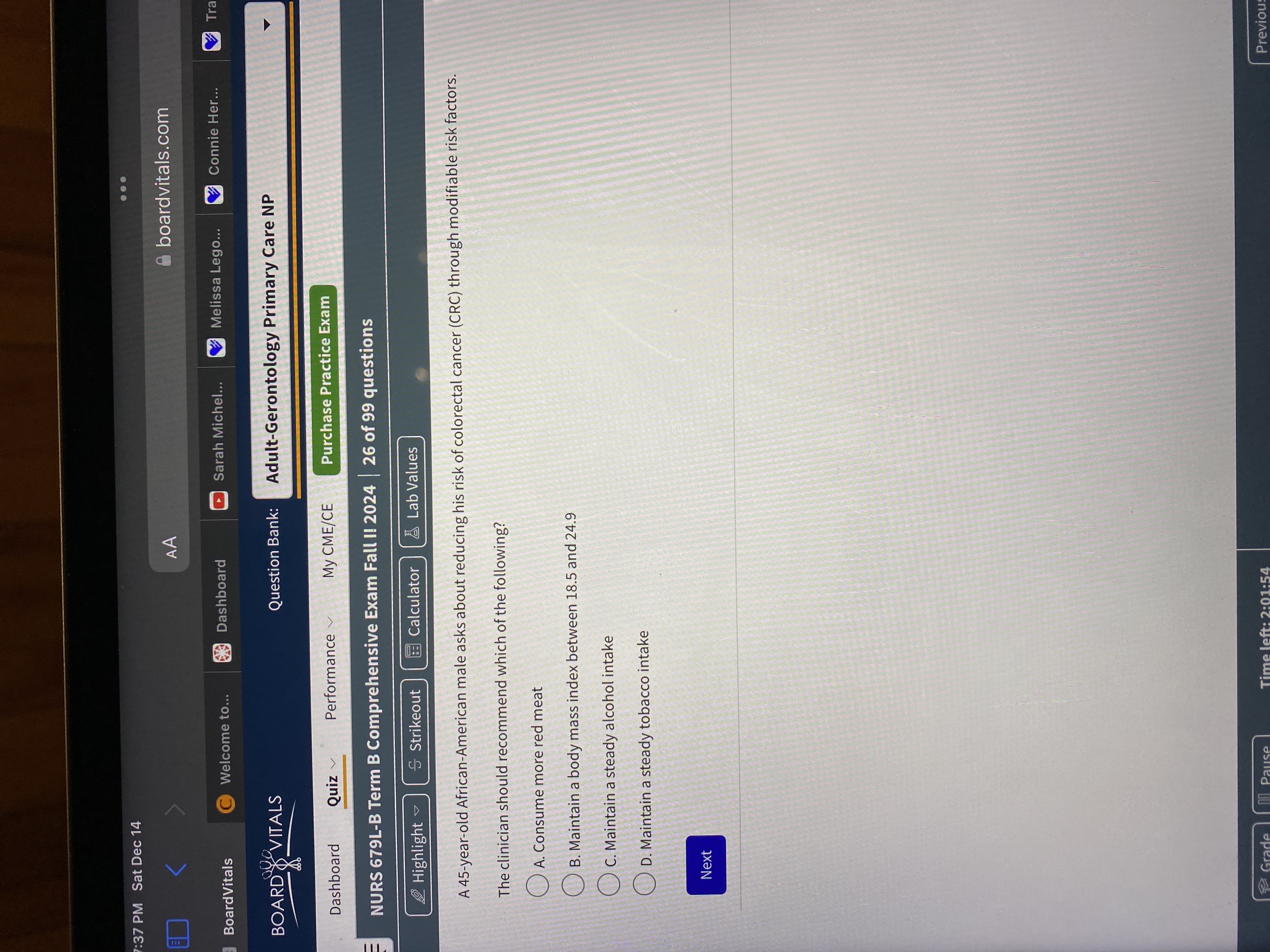 Answer :37 PM Sat Dec 14 . . . AA boardvitals.com