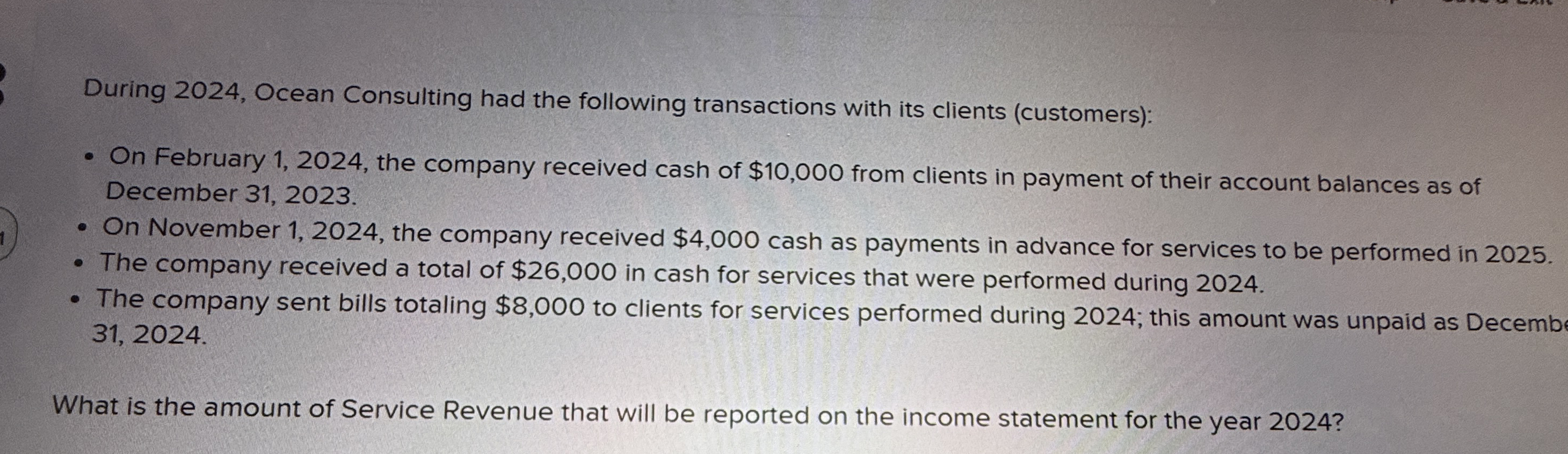 During 2 0 2 4 , Ocean Consulting had the