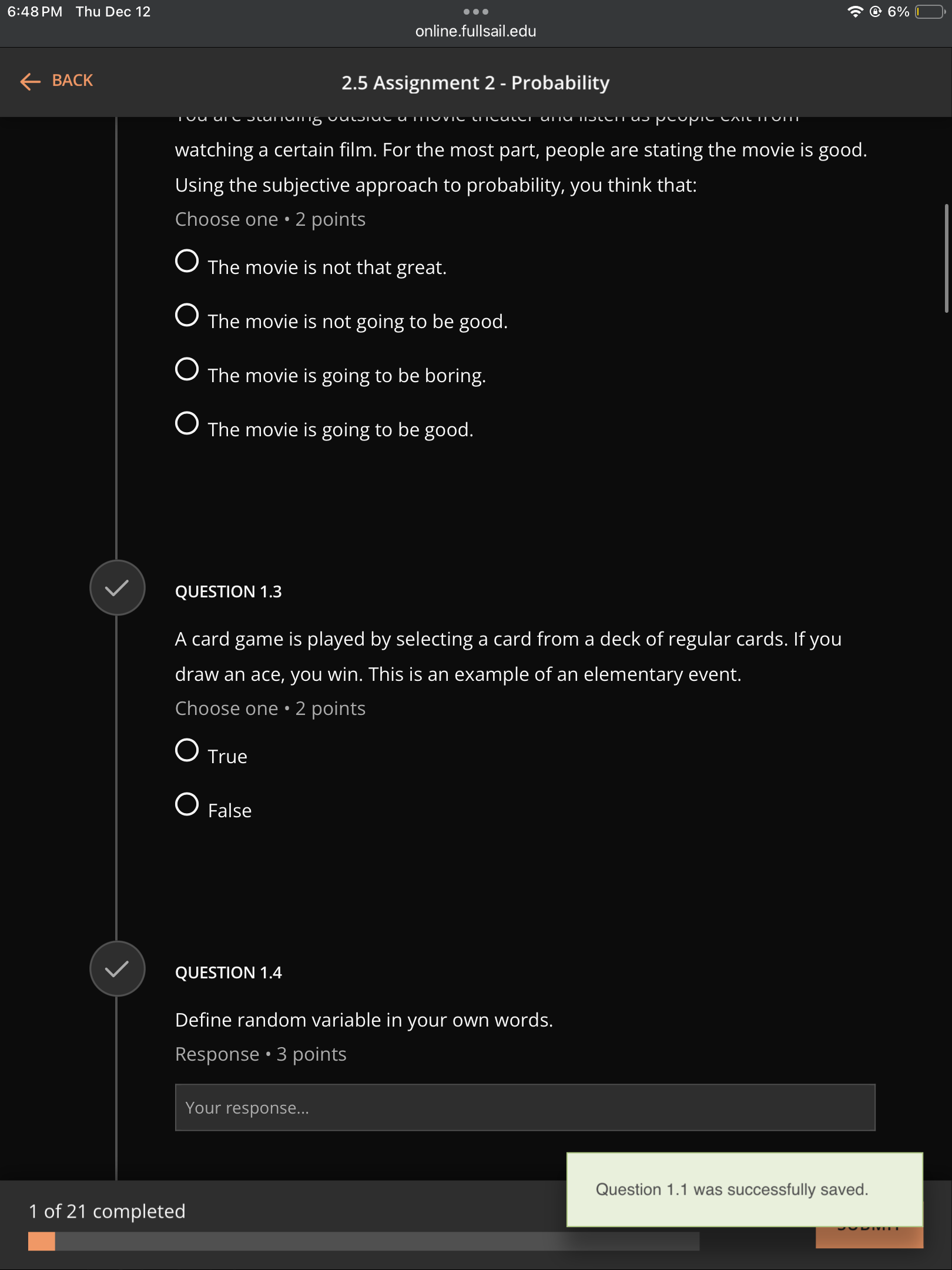 Answer 6:48PM Thu Dec 12 Y NCX T ] online