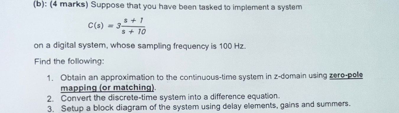 Give me this question answer (b): (4 marks)