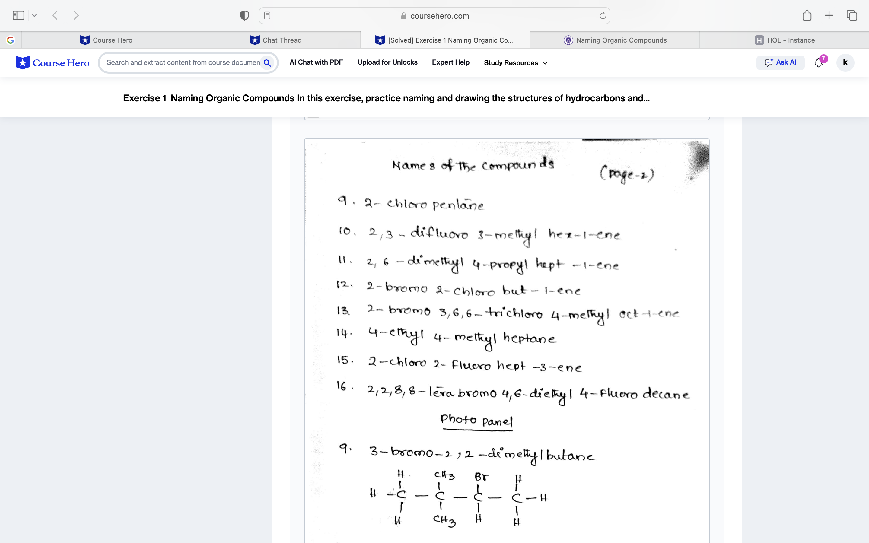 write the names out clearly from these docs from