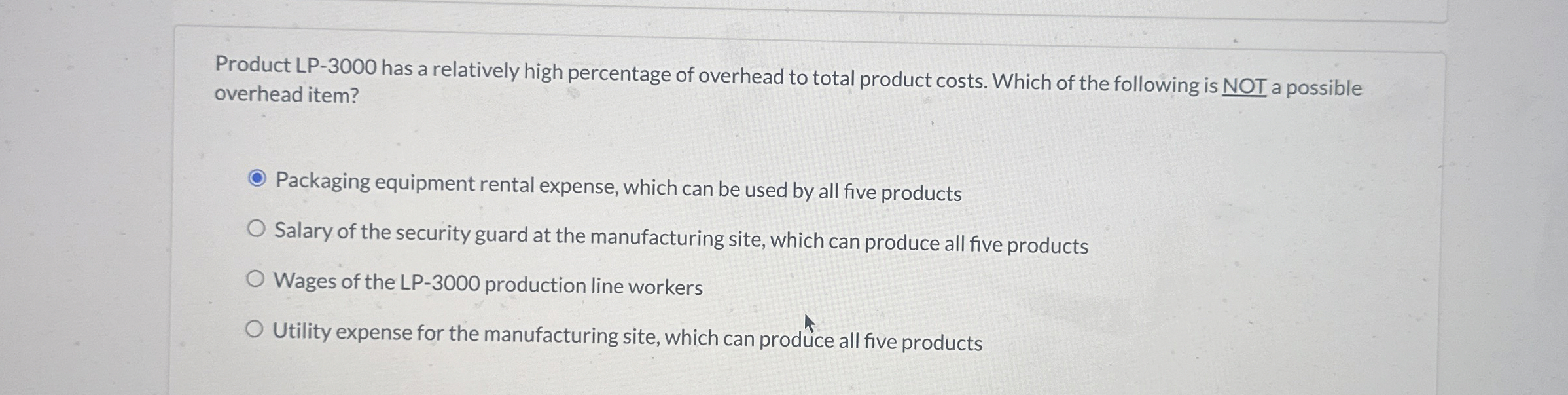 Product LP - 3 0 0 0 has a relatively high