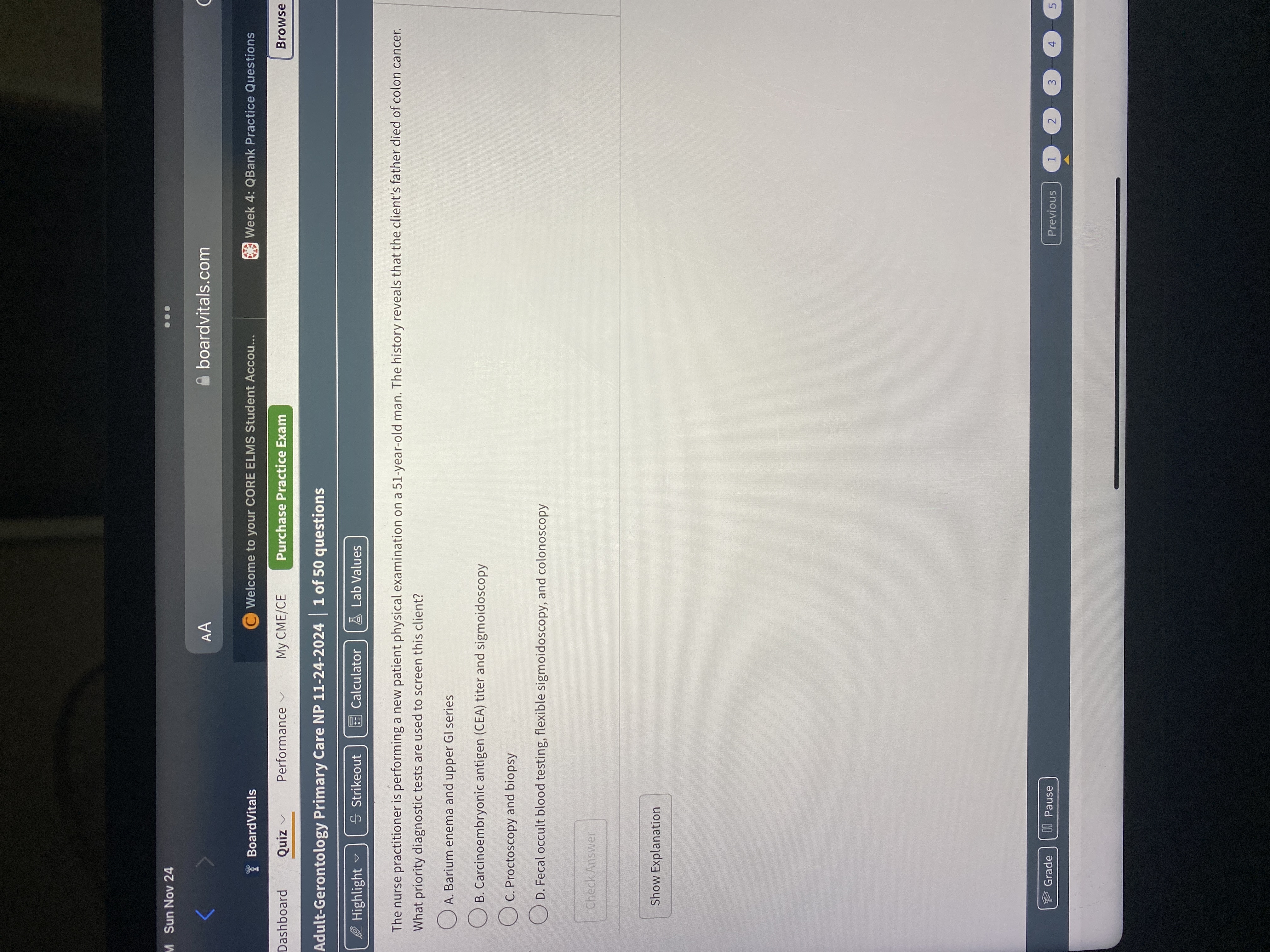 Answer Sun Nov 24 . . . K AA boardvitals.com