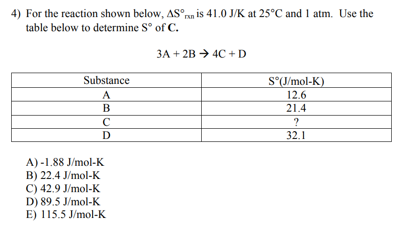 answer and explain 4) For the reaction shown