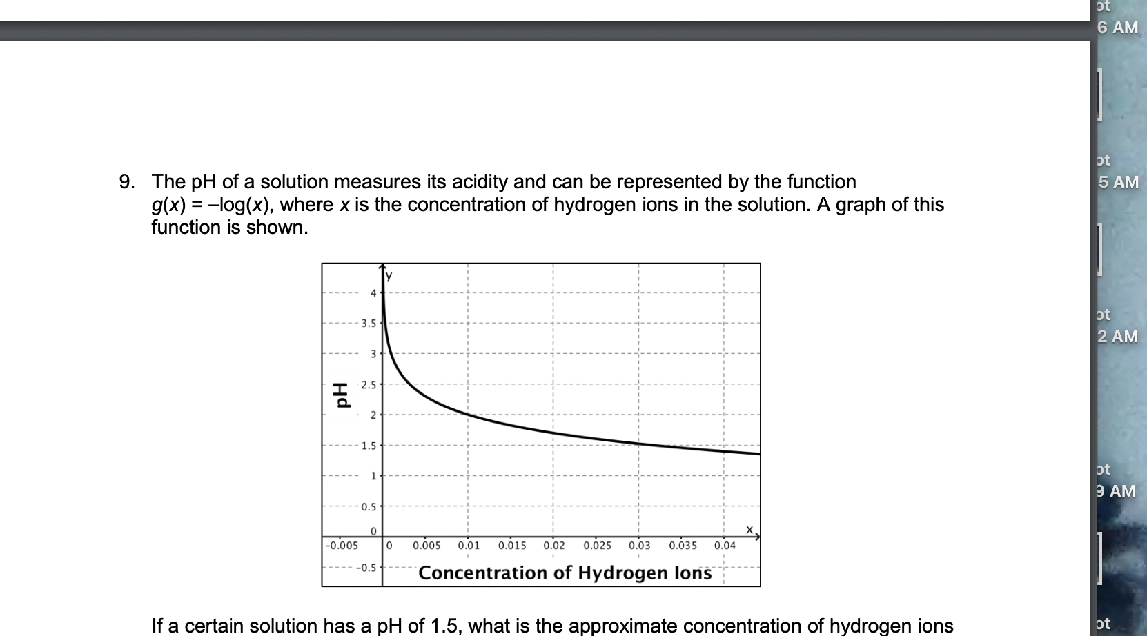 the answer 9. The pH of a solution measures its