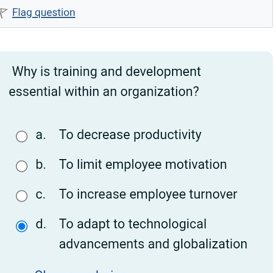 Flag _ question Why is training and development