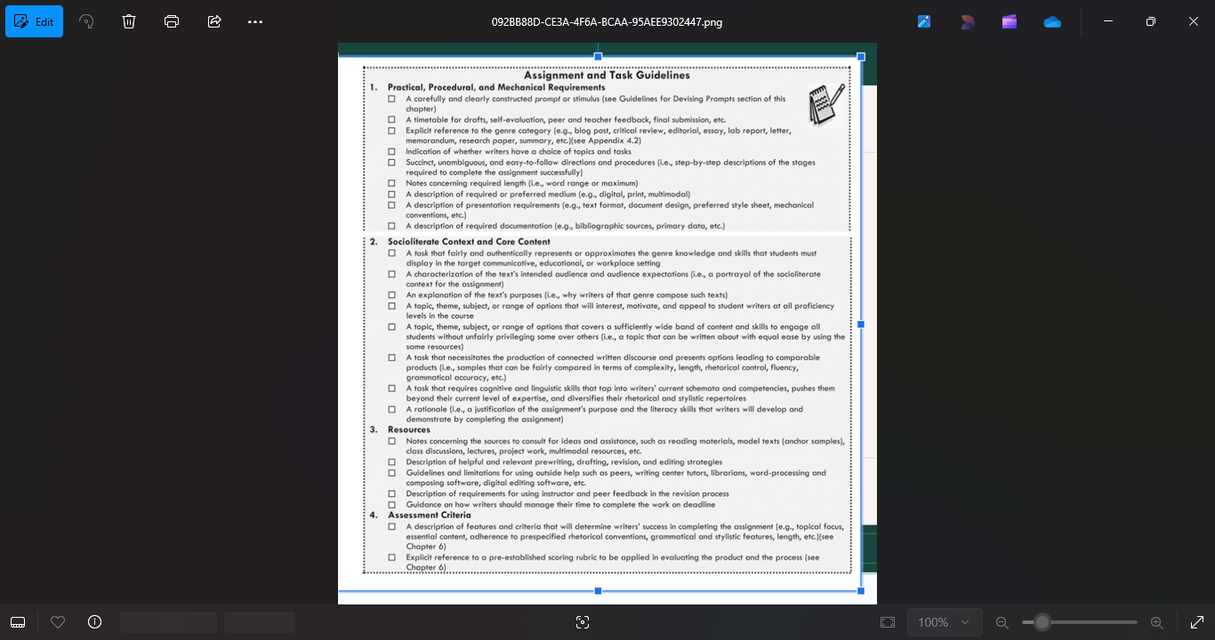 Question is a multi-draft writing task assignment