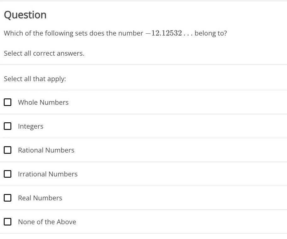 Answer the Question. Question Which of the