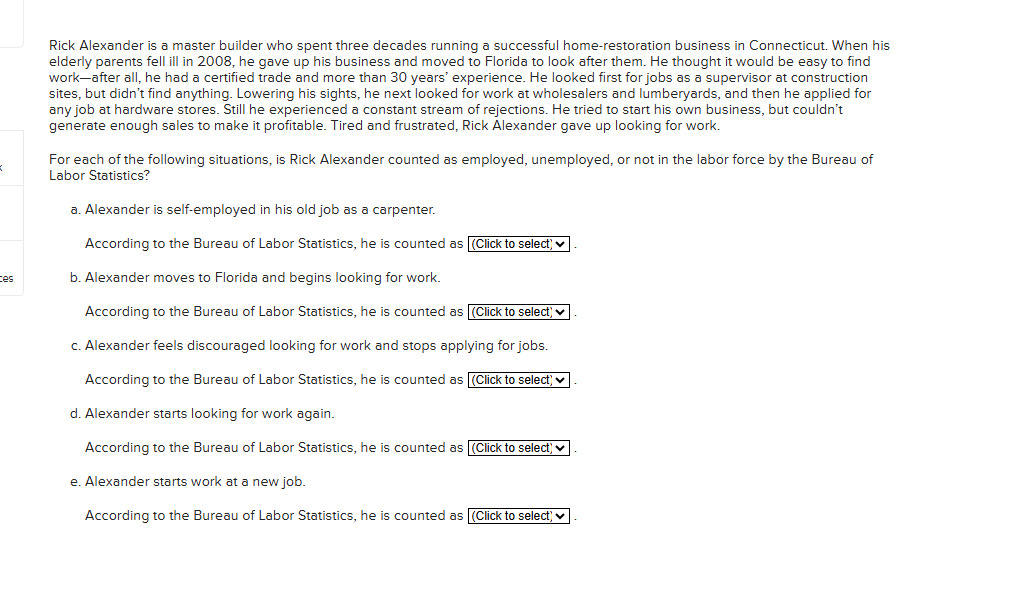 answer these questions 785 Rick Alexander is a