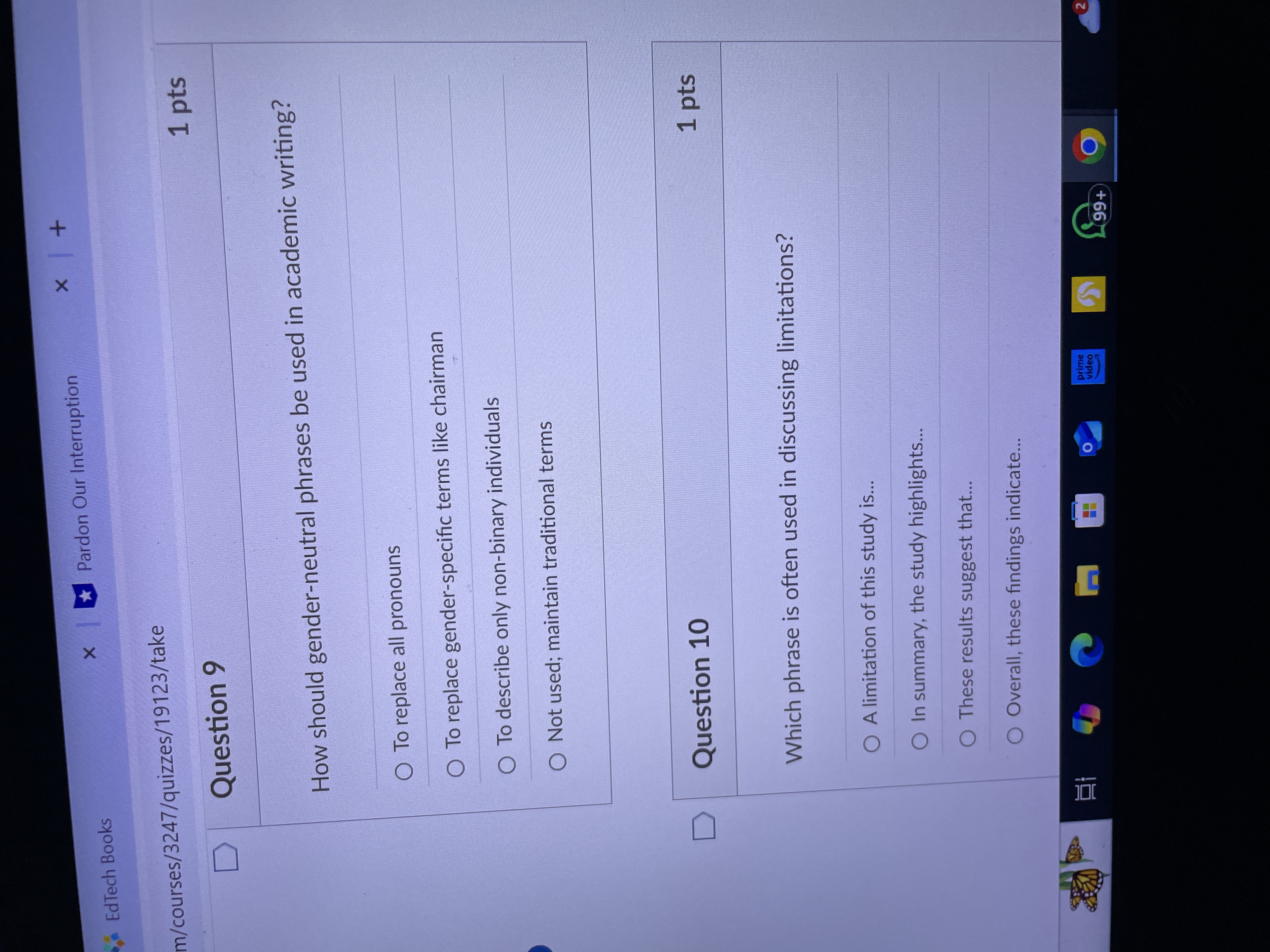 Answer X Pardon Our Interruption X + EdTech Books