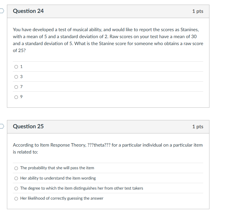 answer Question 24 1 pts You have developed a