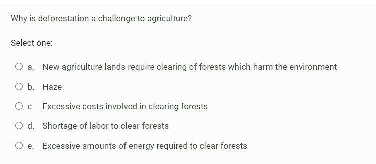 answer Why is deforestation a challenge to