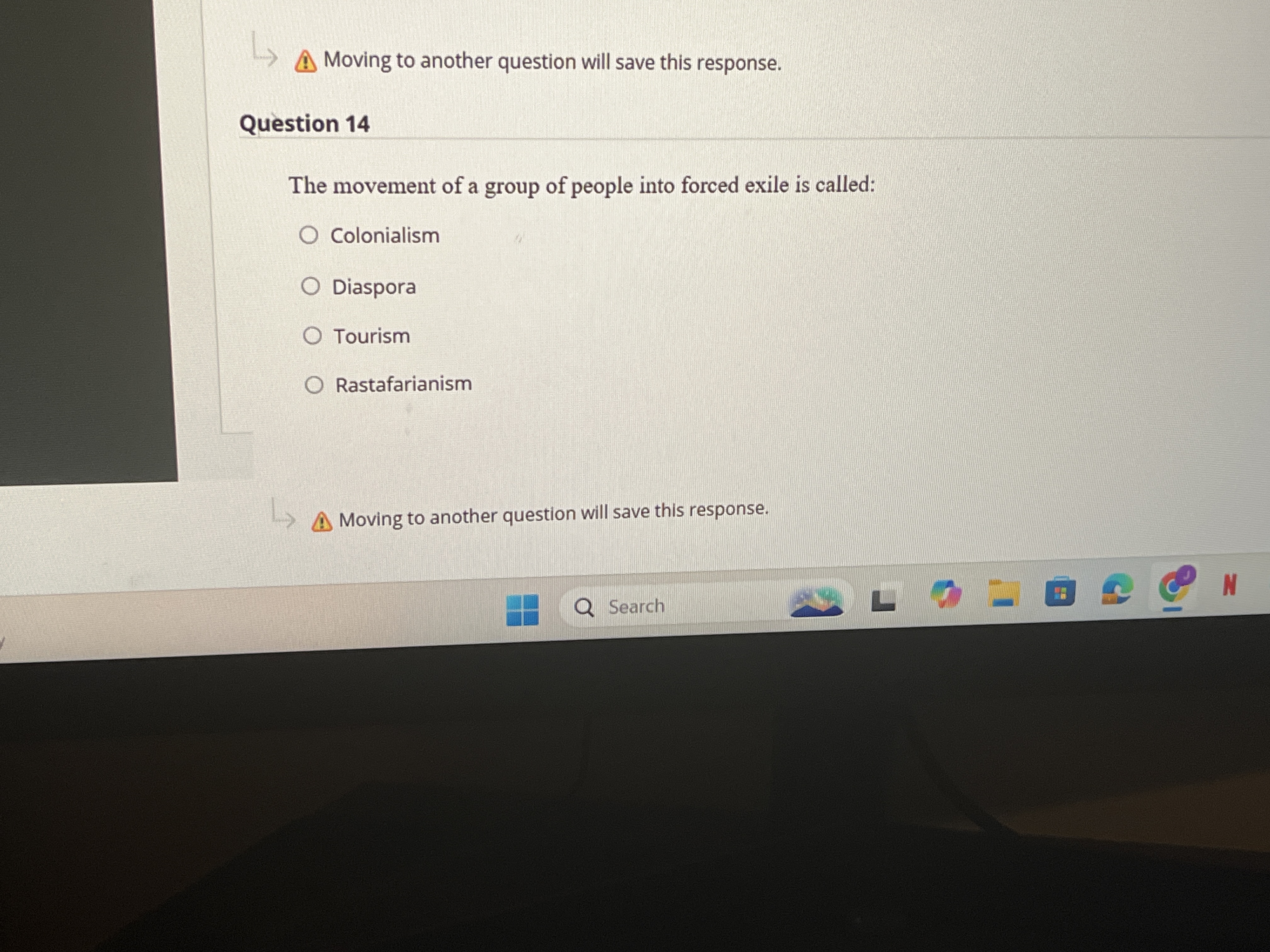 Answer 4\\ Moving to another question will save