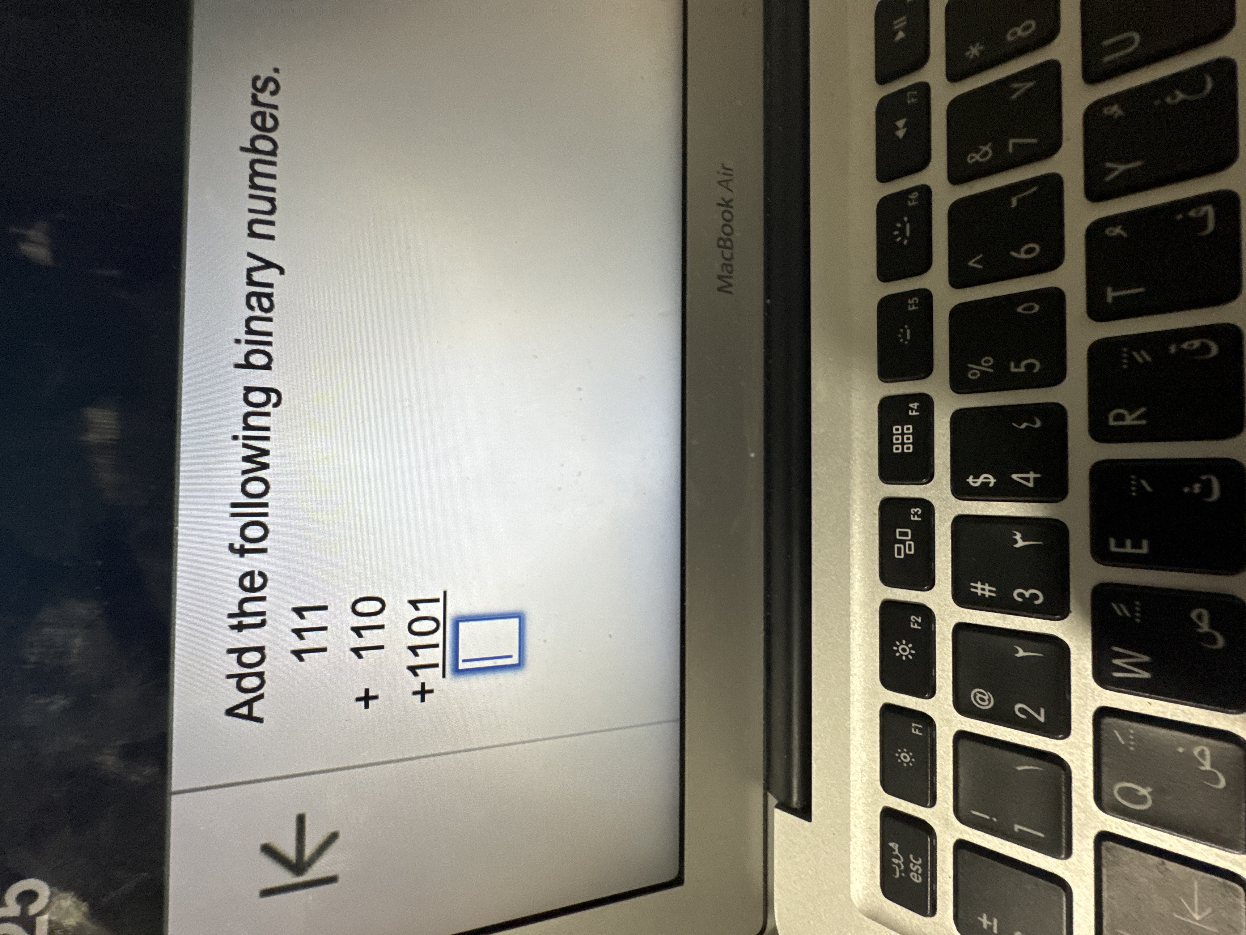 answer carefully K Add the following binary