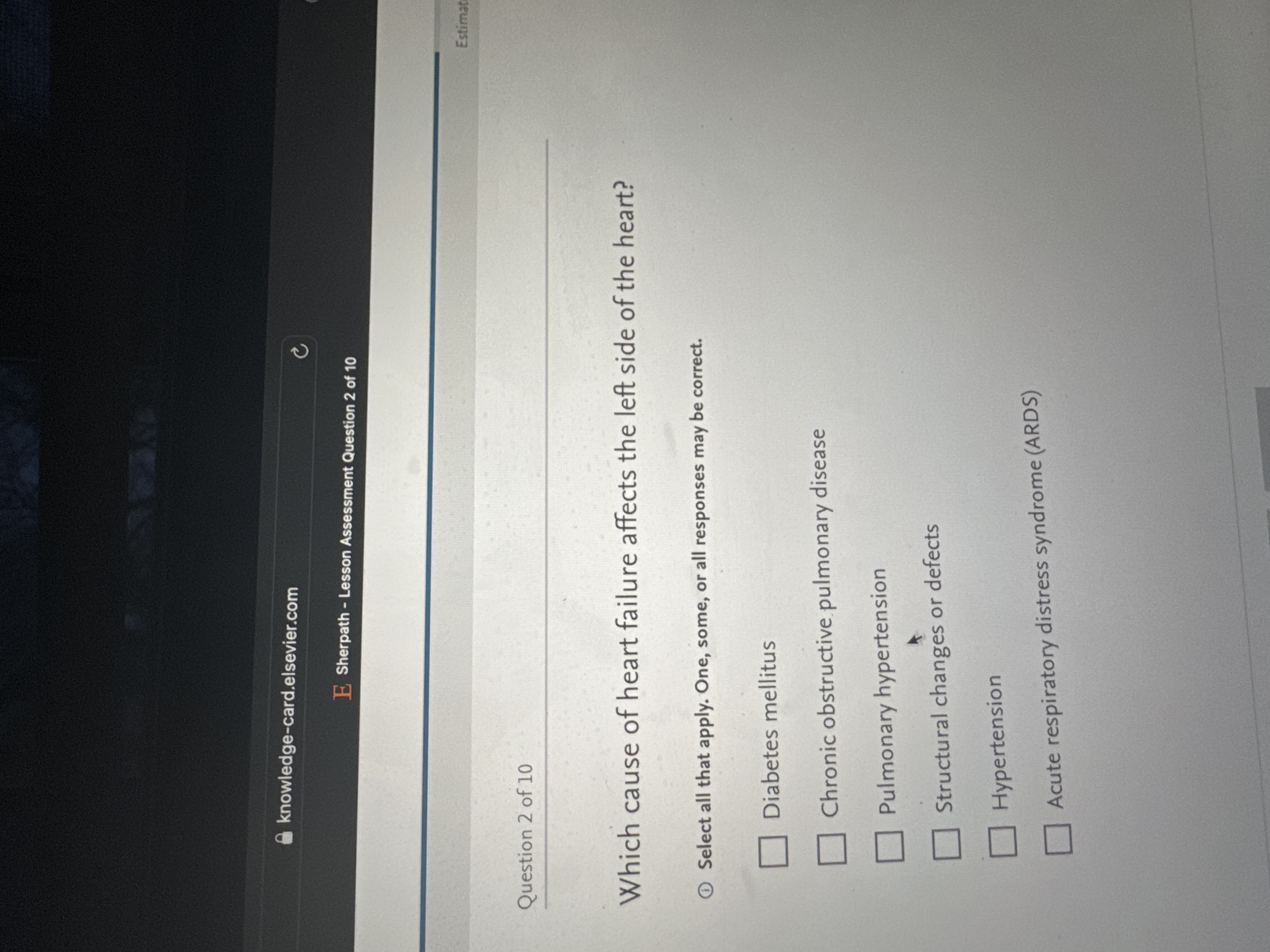 Answer knowledge-card.elsevier.com C E Sherpath -