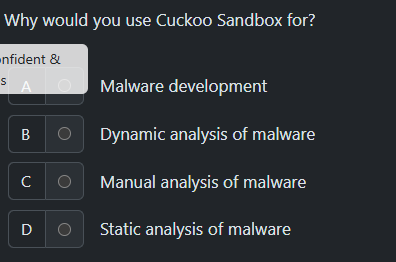answer Why would you use Cuckoo Sandbox for?