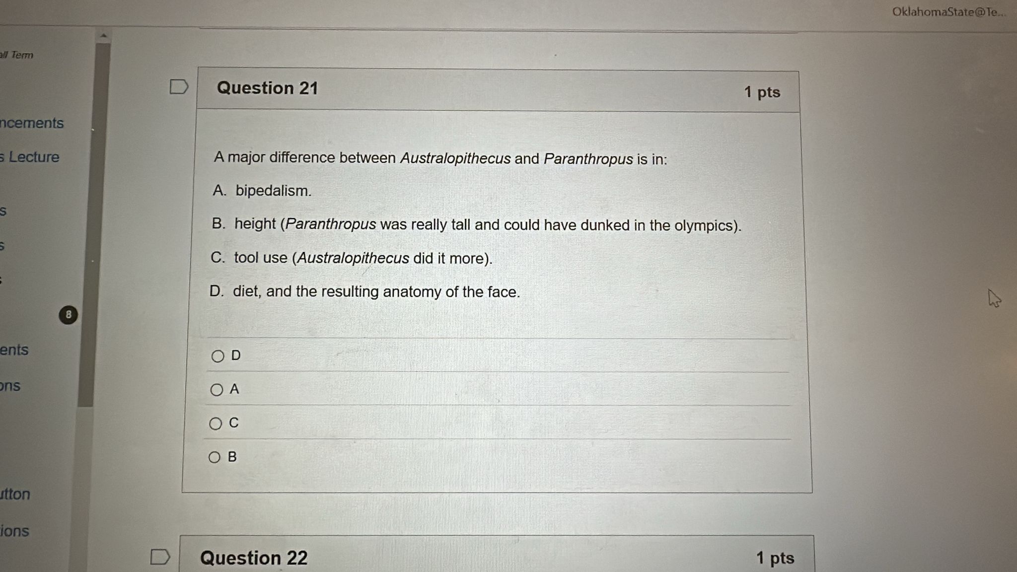 answer | use (Australopithecus did it more). .