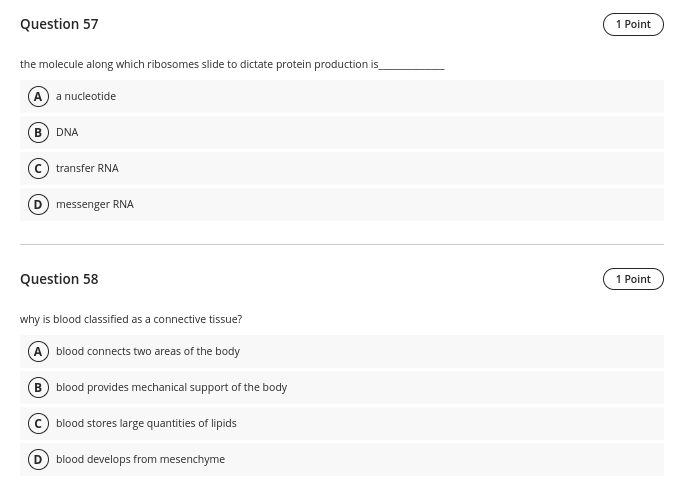 answer Question 57 the molecule along which