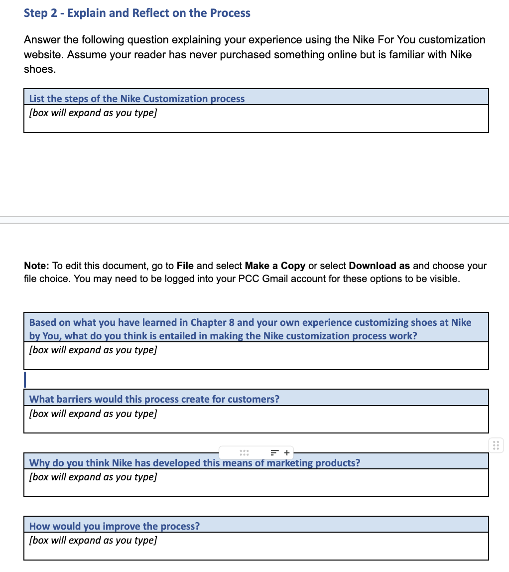 Step 2 - Explain and Reflect on the Process