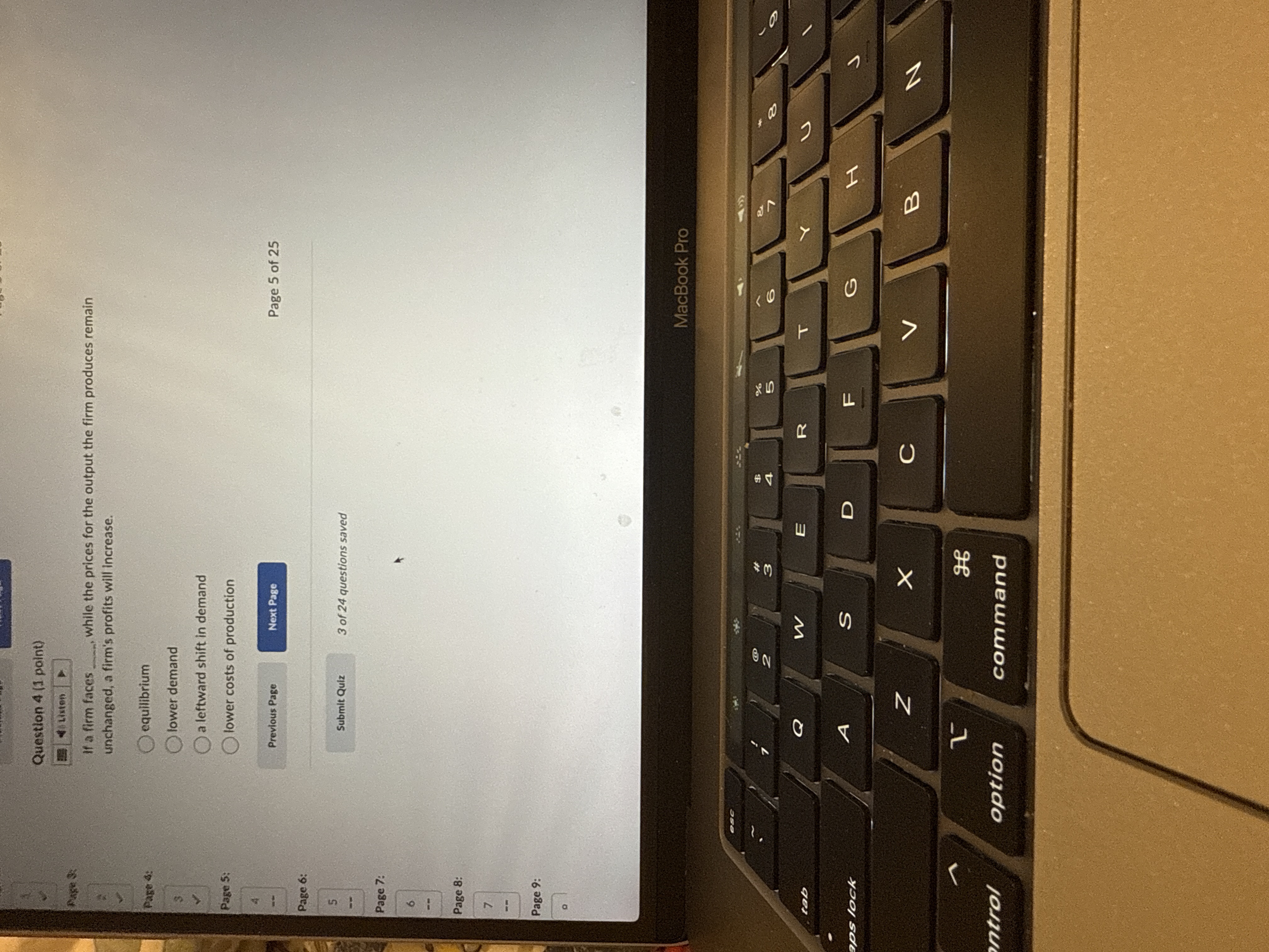 Answer Question 4 (1 point) Listen Page S if a