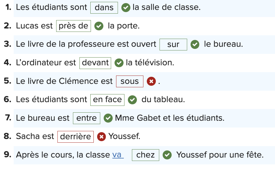 correct the wrong answers \f