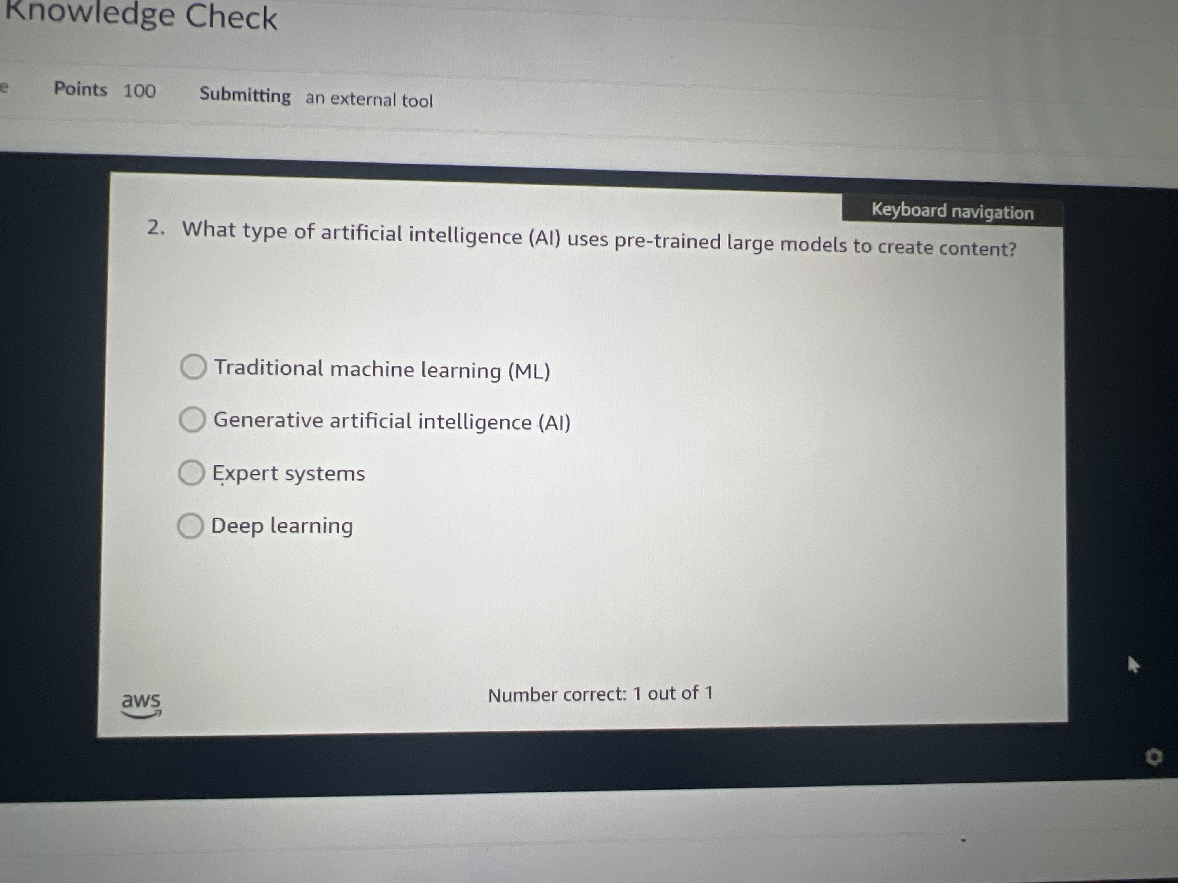 Answer Knowledge Check Points 100 Submitting an
