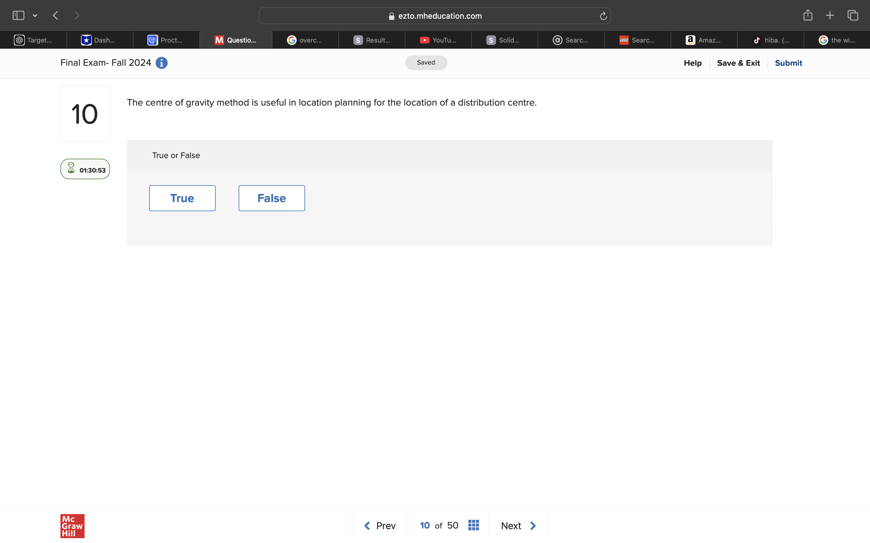 answer @ ezto.mheducation.com S M Questio...