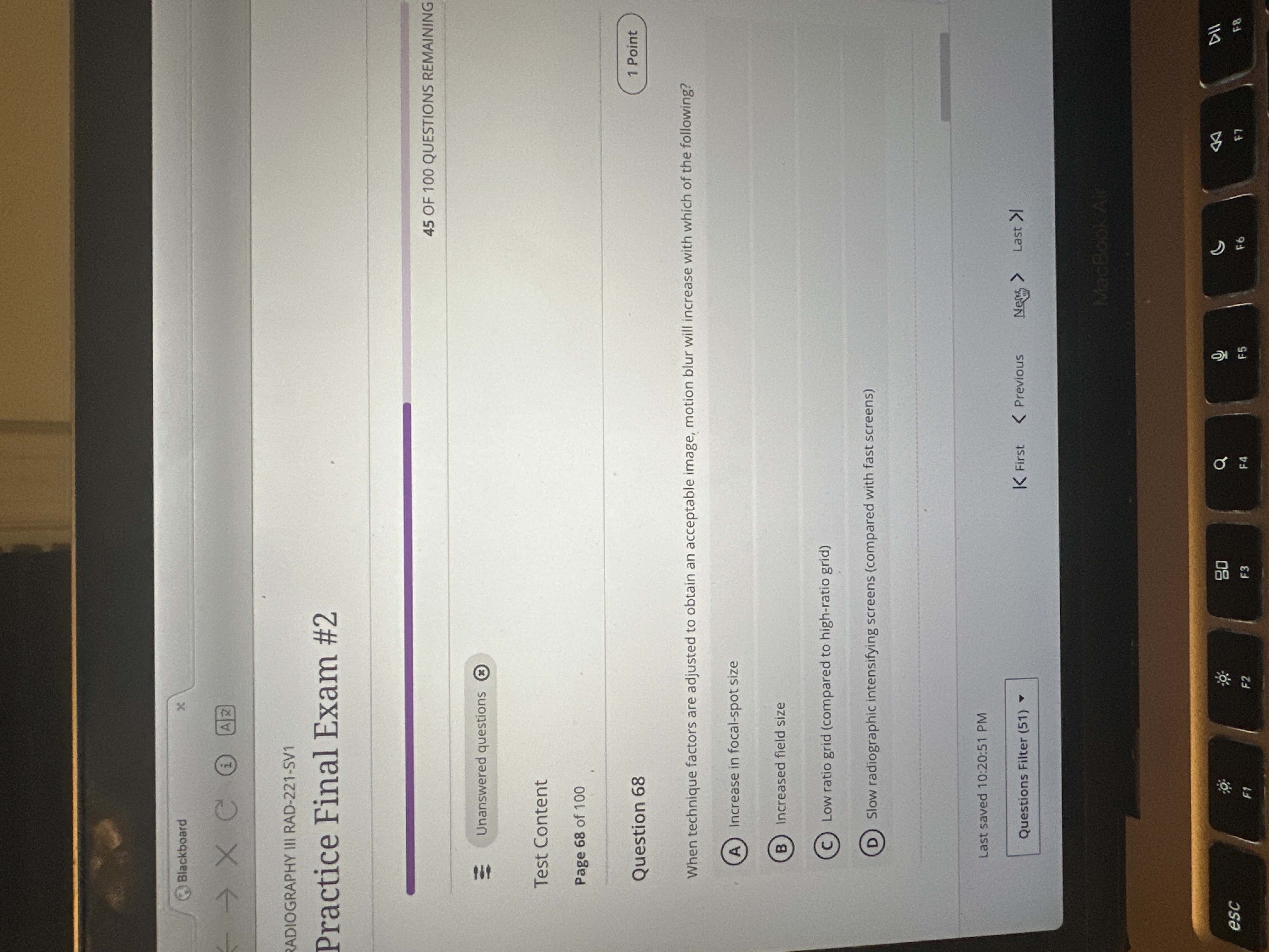 Correct answer Blackboard X - X C H AR