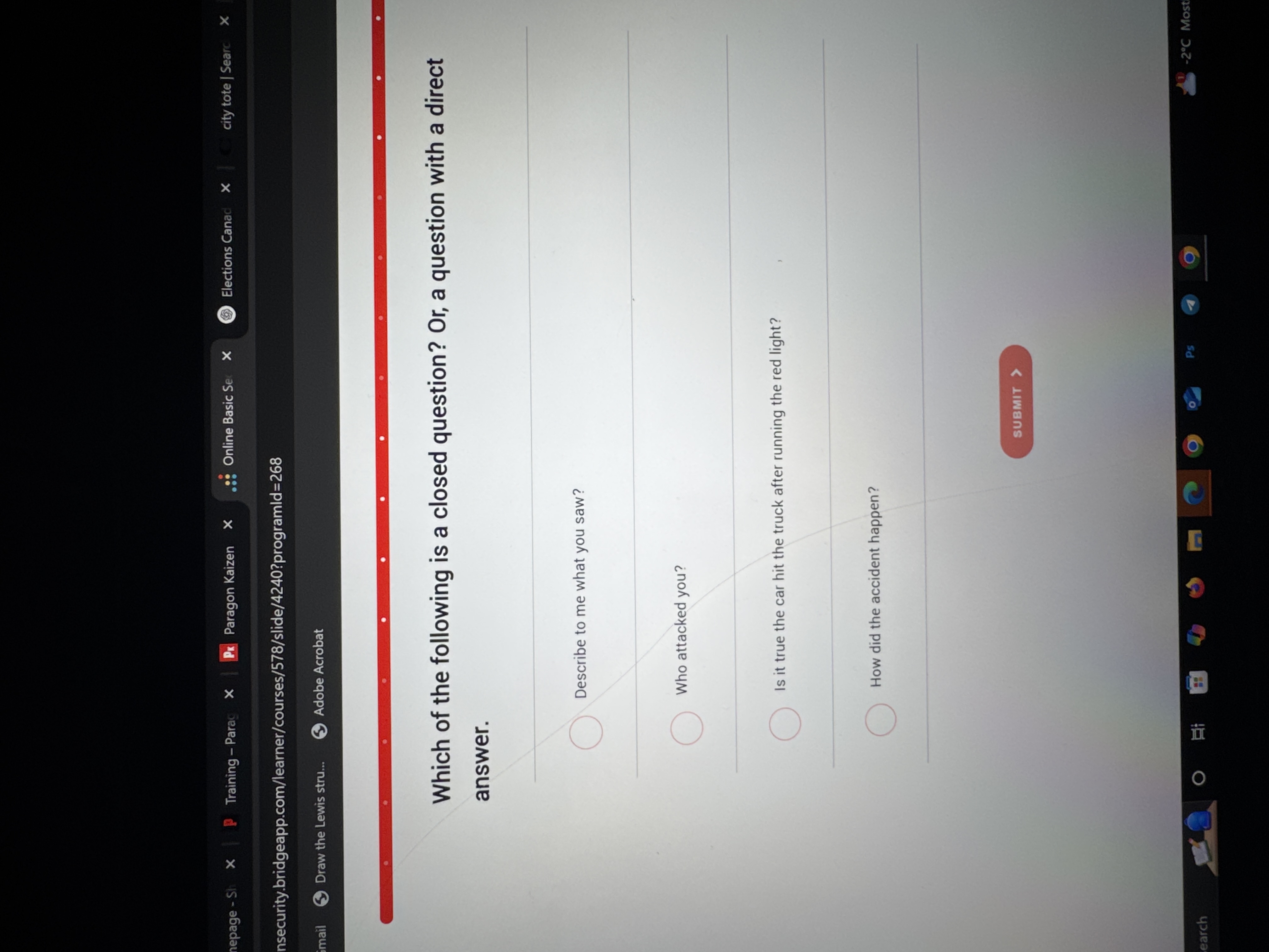 Answer epage - Sh X P Training - Para X PK