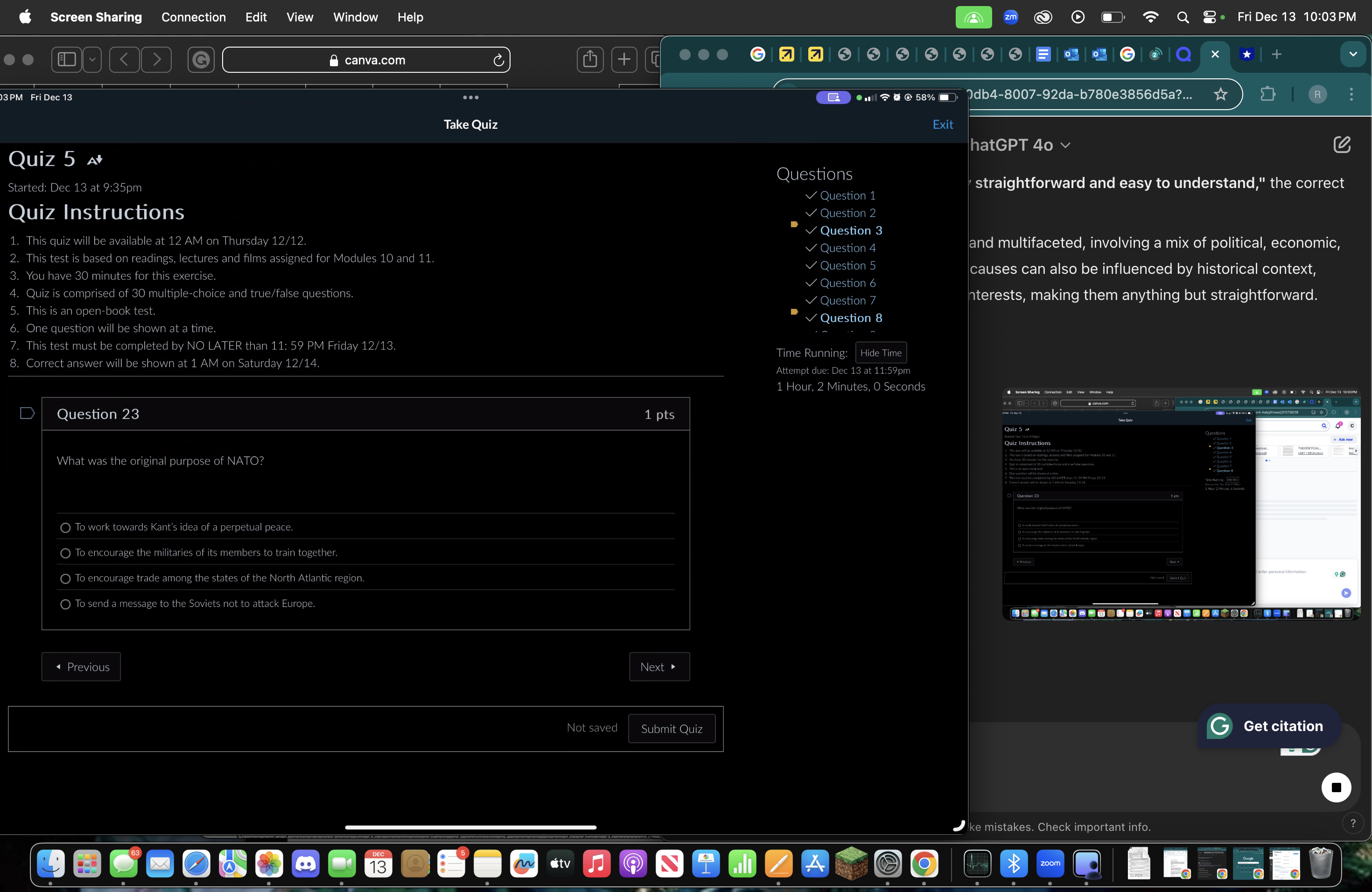 Answer Screen Sharing Connection Edit View Window