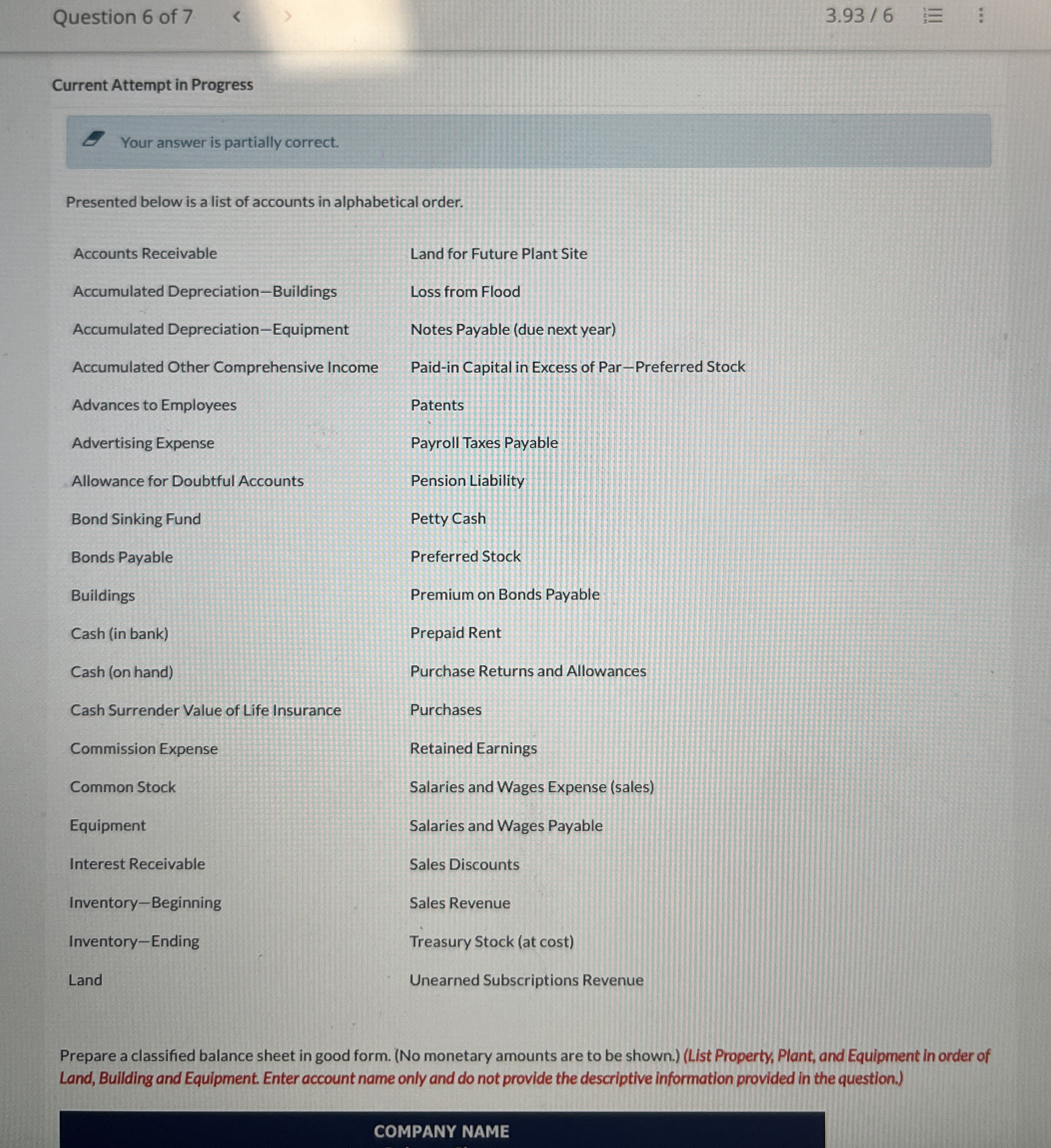 Question 6 of 7 3 . 9 3 6 Current Attempt in