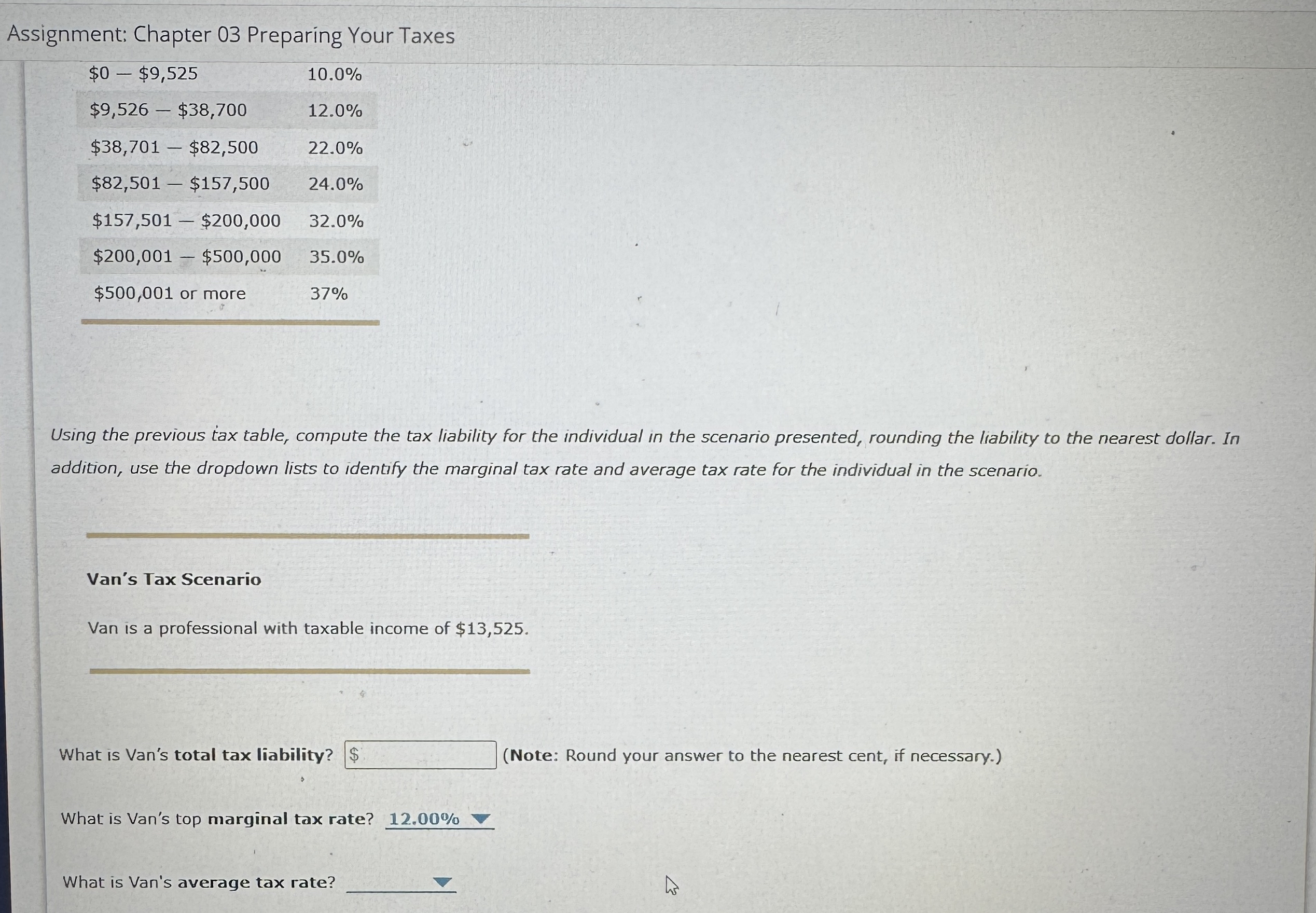 Assignment: Chapter 0 3 Preparing Your Taxes \