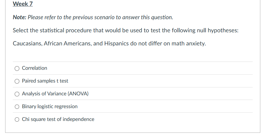 answer Week 7 Note: Please refer to the previous