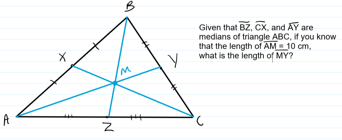 answer B Given that BZ, CX, and AY are medians of