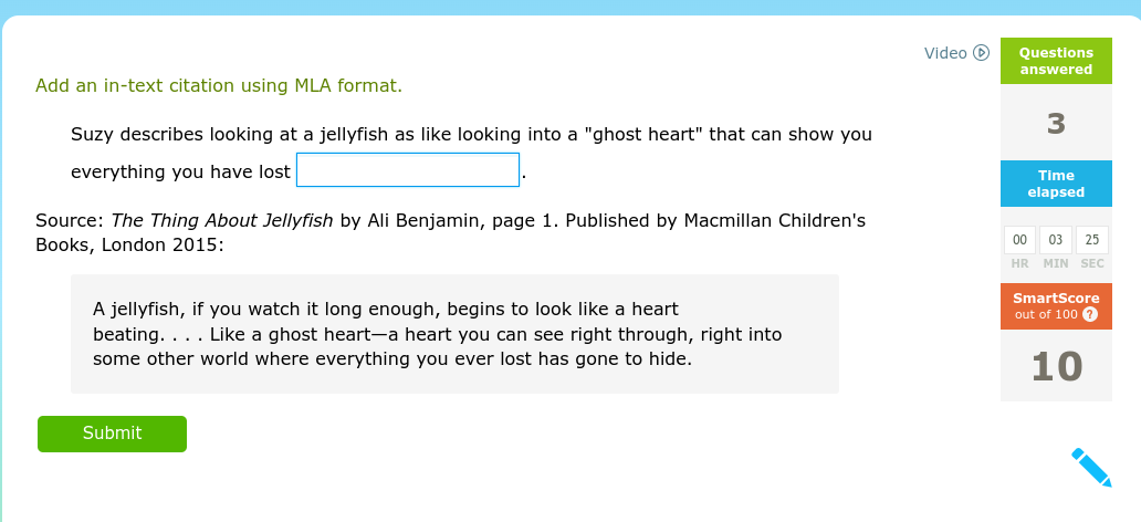 Add an in-text citation using MLA format. Add an