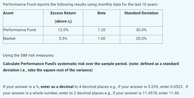 correct answer Performance Fund reports the