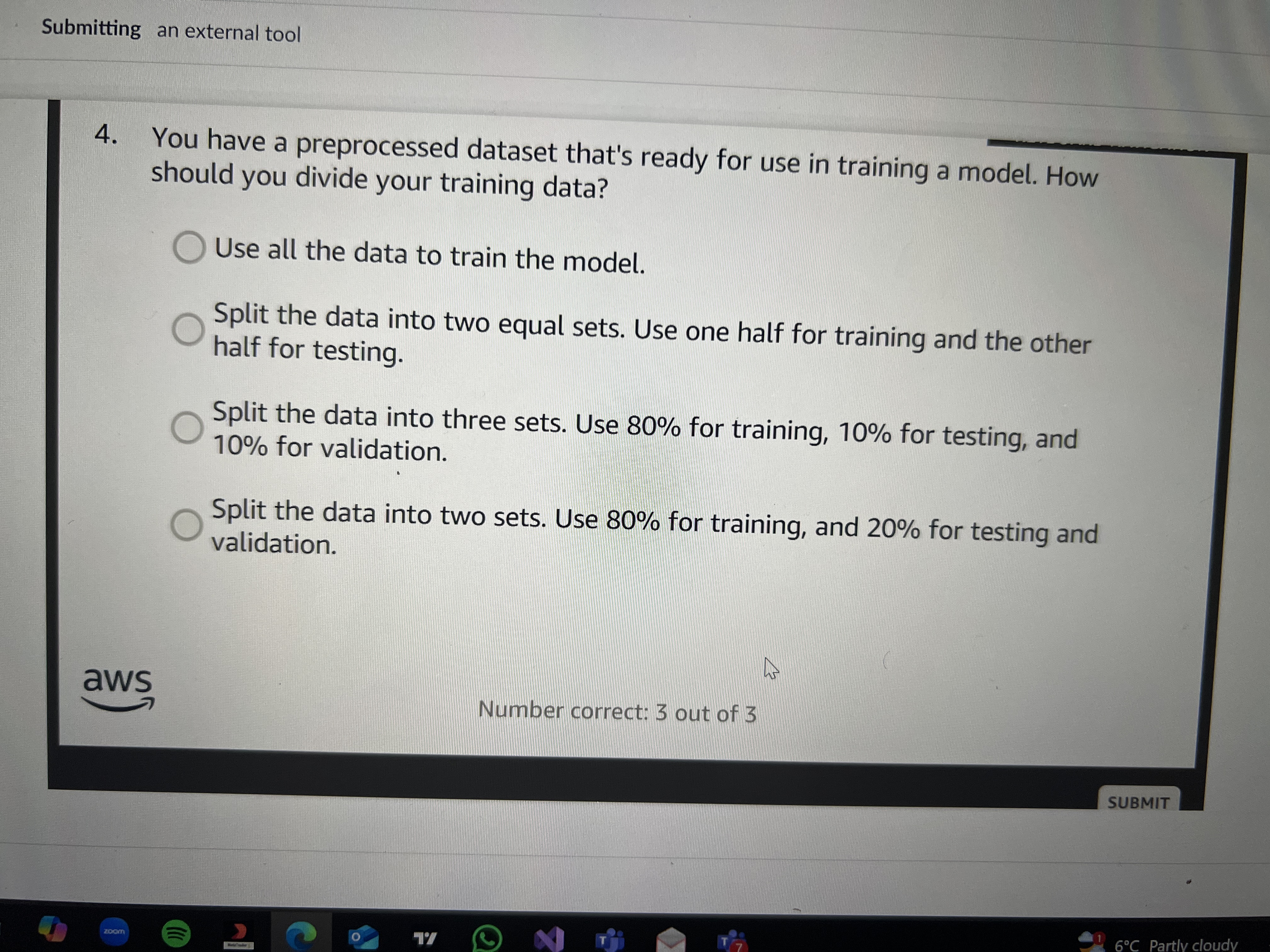 Answer Submitting an external tool 4. You have a