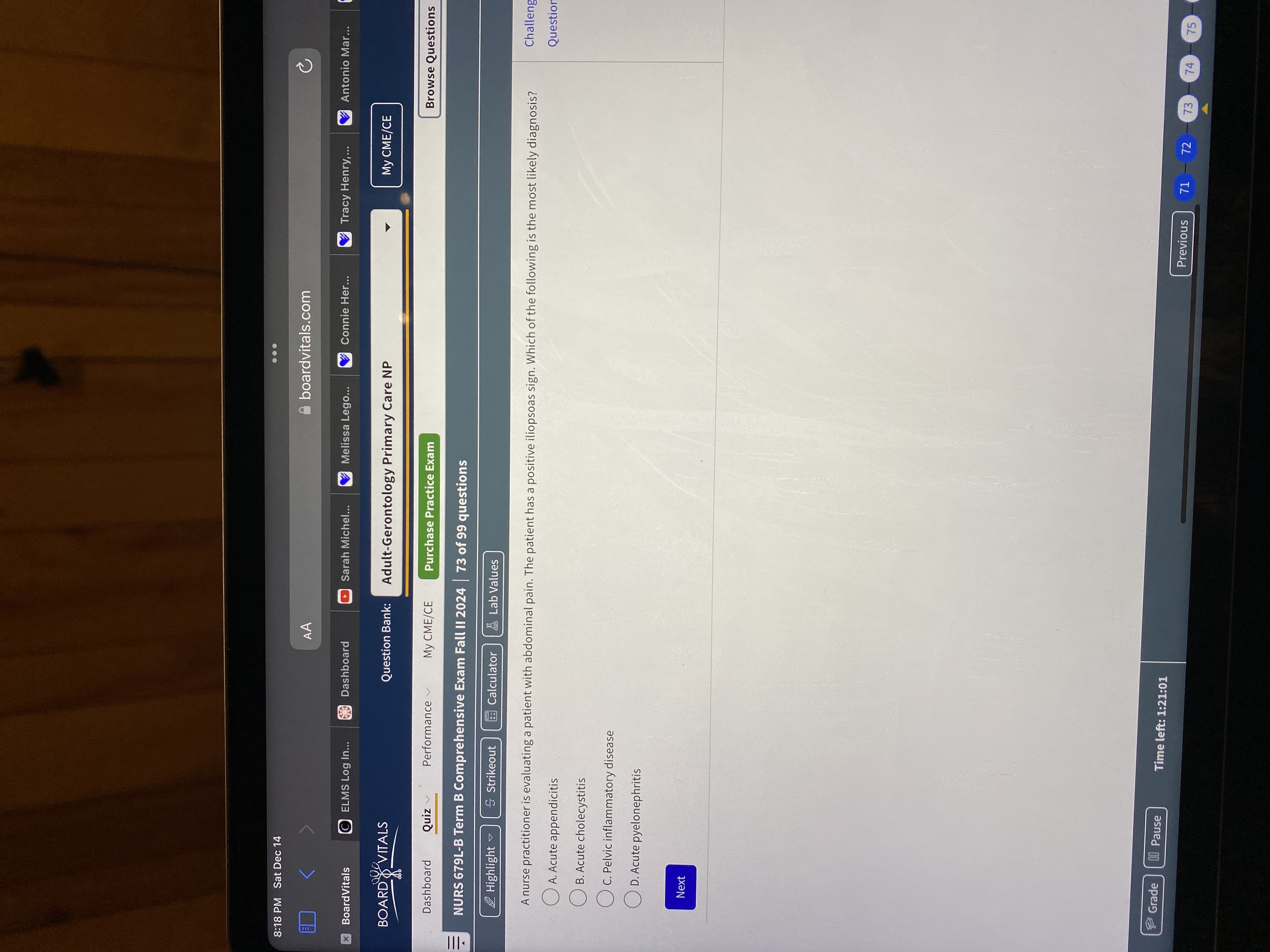 Answer . . . 8:18 PM Sat Dec 14 AA