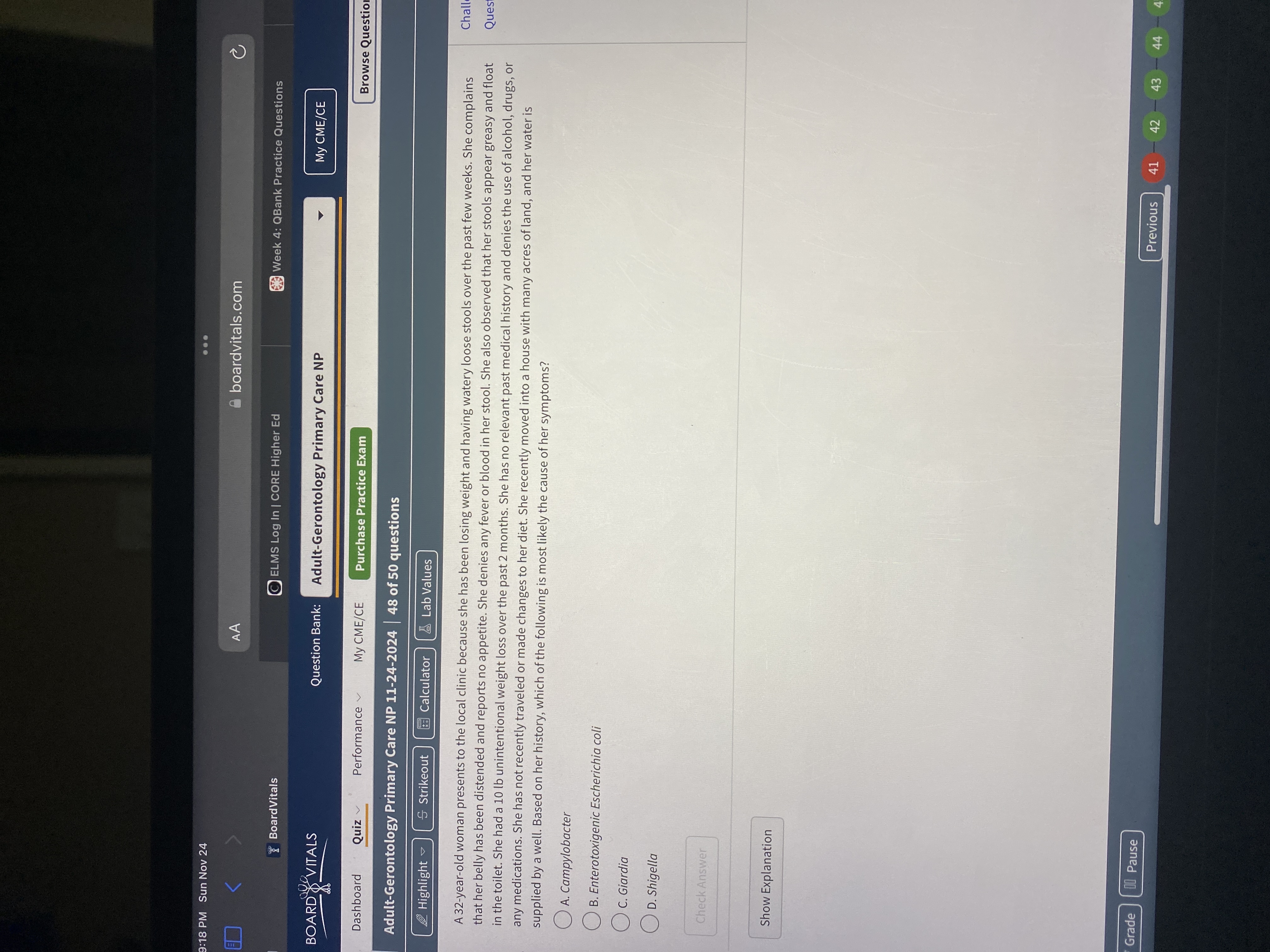 Answer 9:18 PM Sun Nov 24 . . . AA