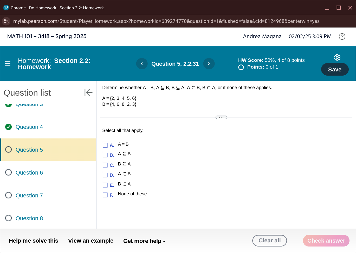 answer P Chrome - Do Homework - Section 2.2: