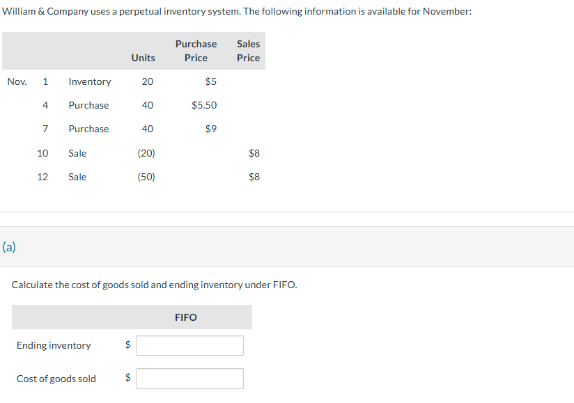 answer William & Company uses a perpetual