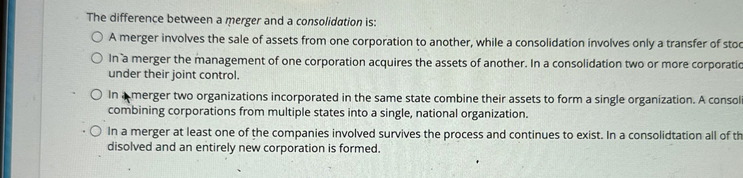 The difference between a merger and a