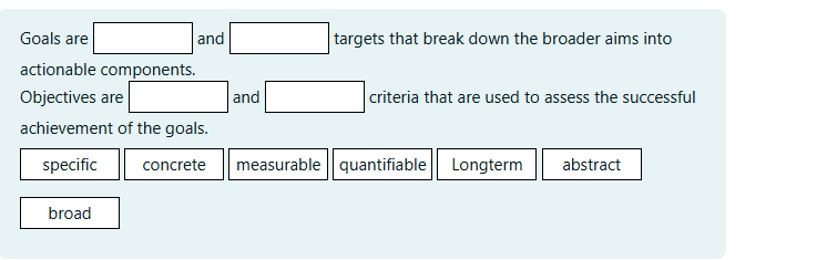 answer Goals are I:l and I:l targets that break