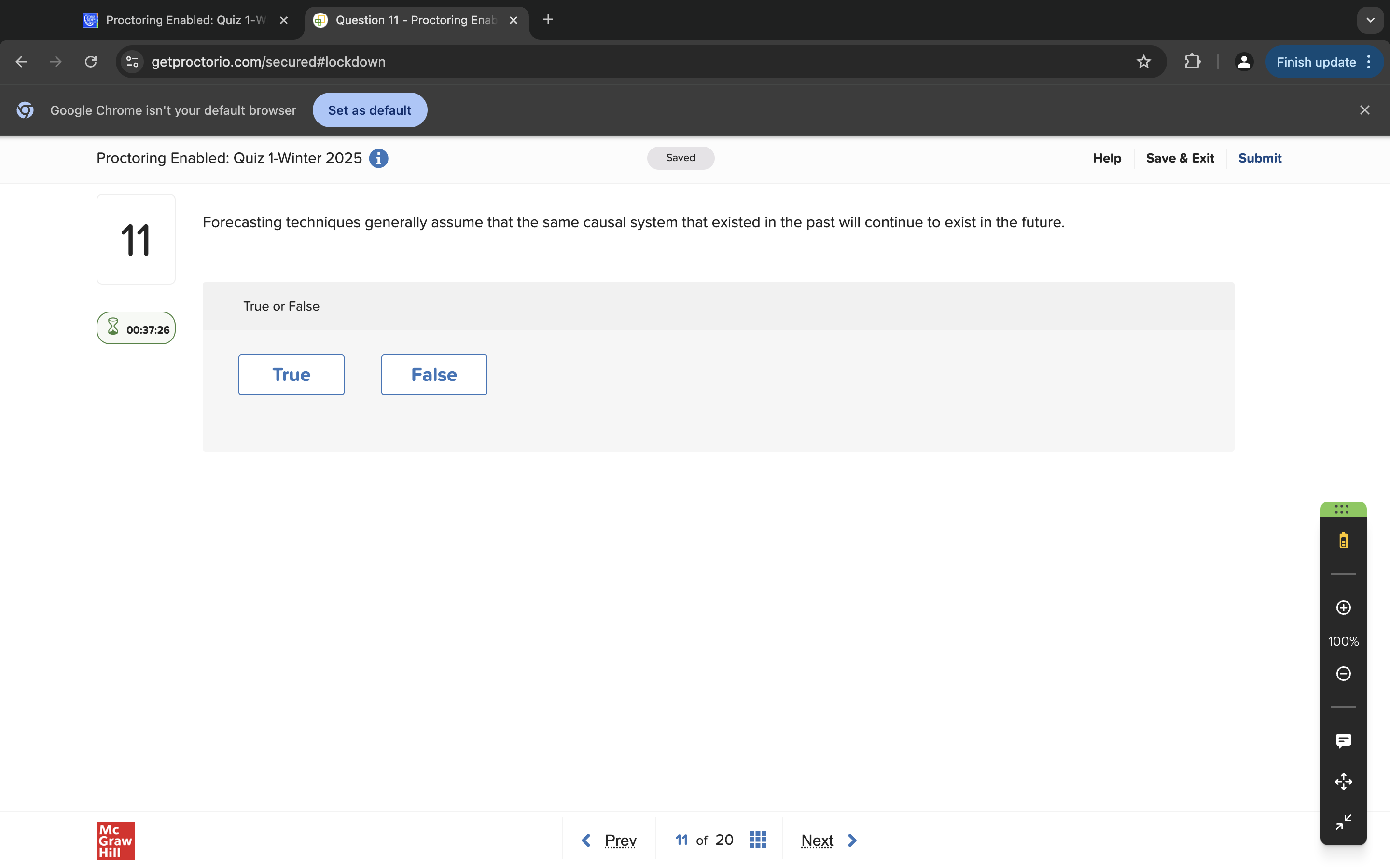 answer cH] Proctoring Enabled: Quiz 1- be 8