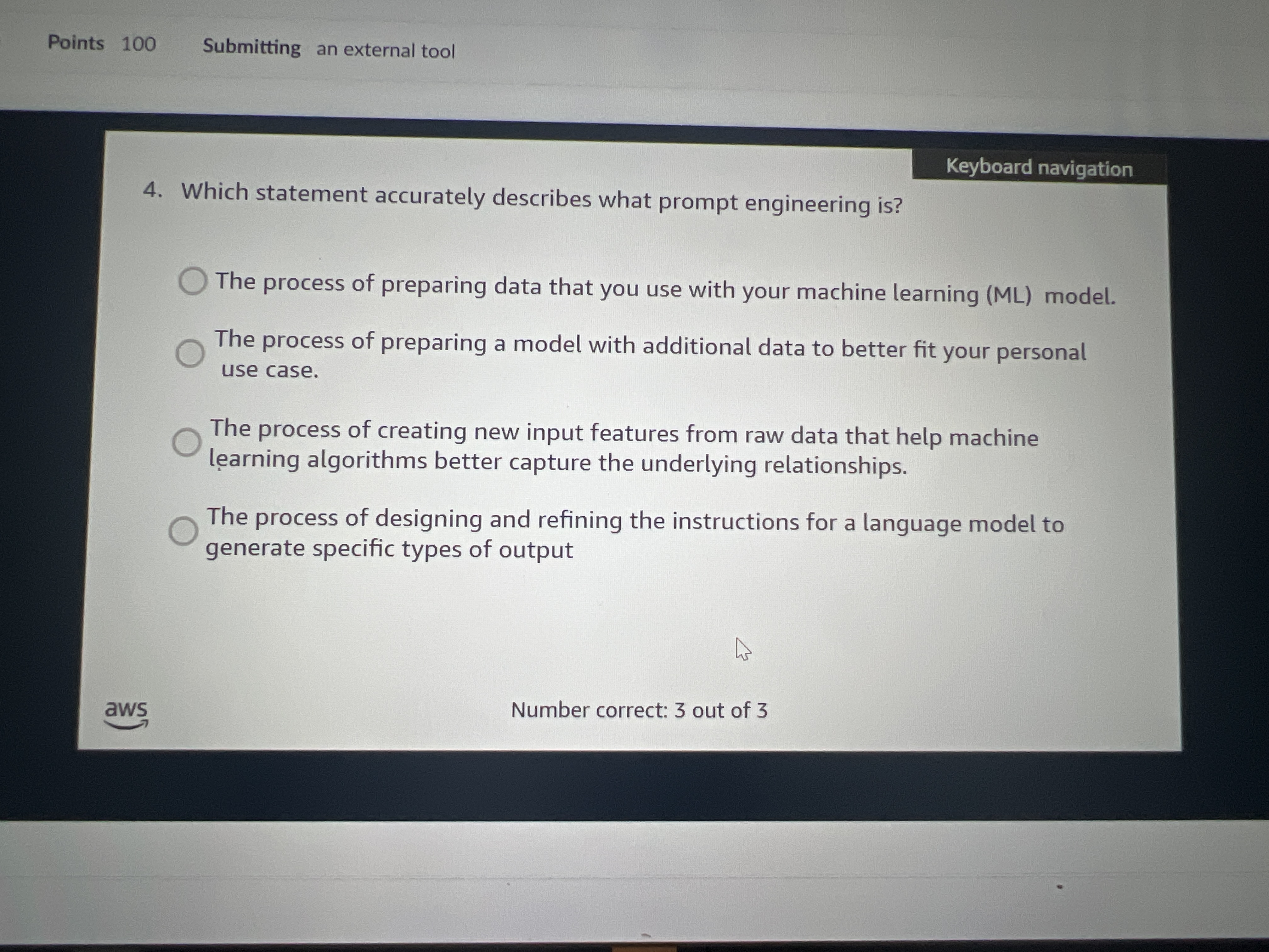 Answer Keyboard r 4. Which statement accurately