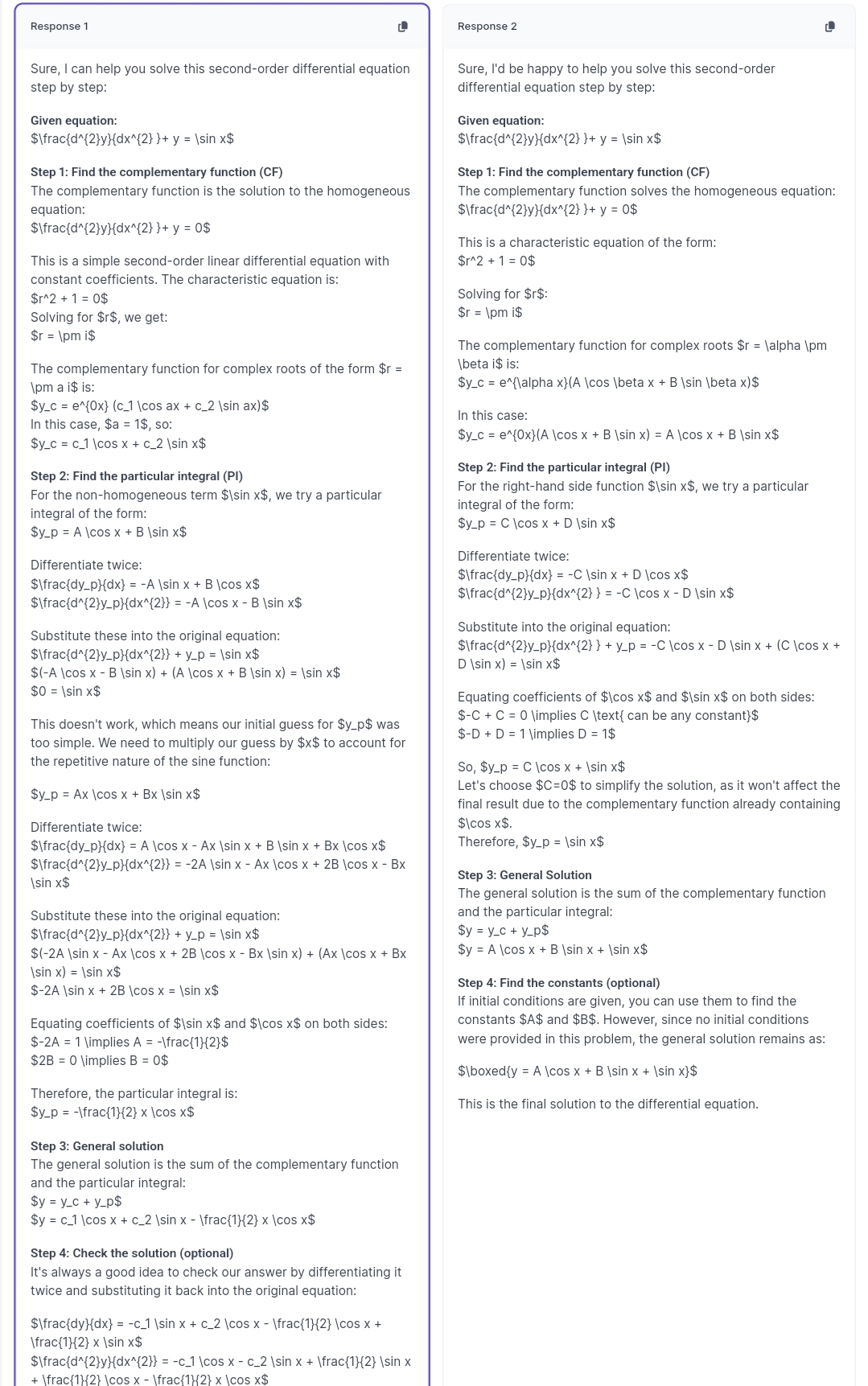 Which response is better and give justification