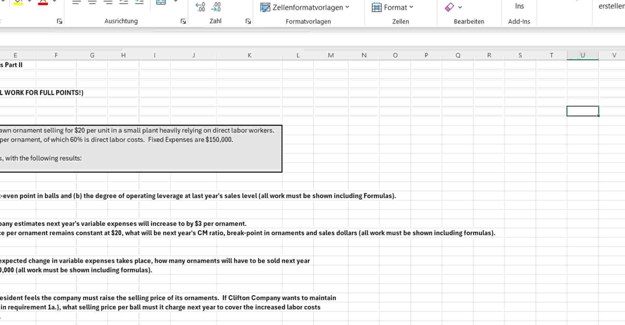 Chapter 5 - Cost - Volume - Profit ( CVP )